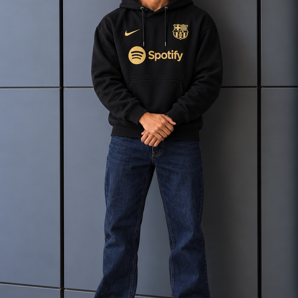 Barcelona Gold Crest Pullover Hoodie
