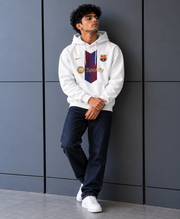 White Barça Spotify Streetwear Hoodie
