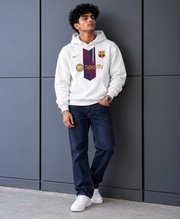 White Barça Spotify Streetwear Hoodie
