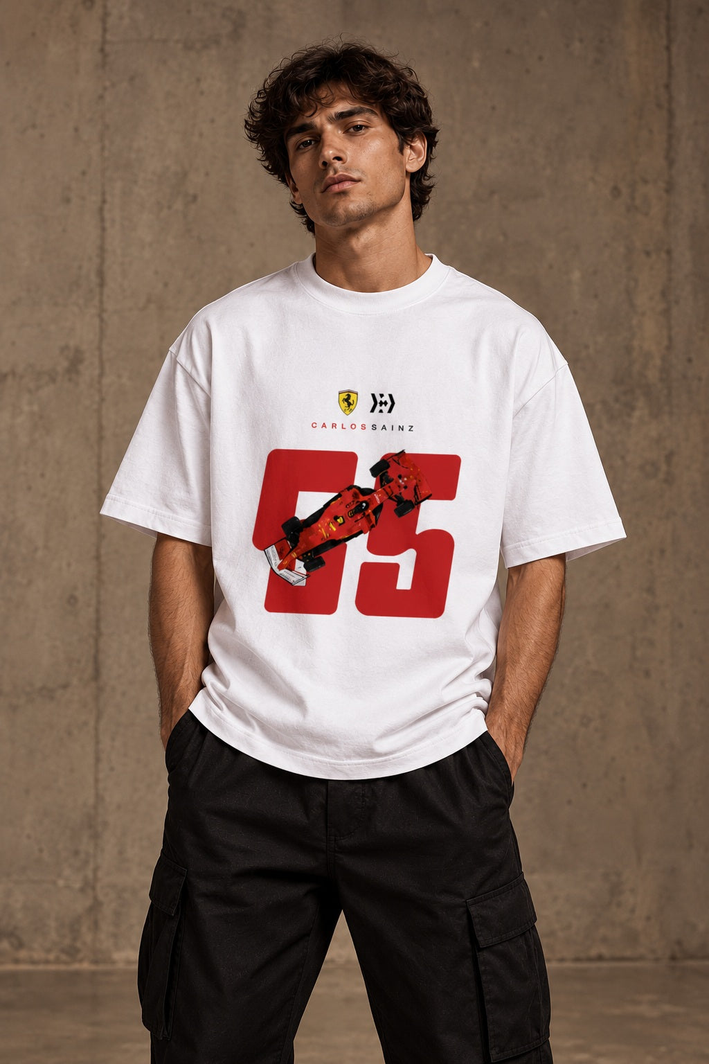 Ferrari Oversized Standard T-Shirt — White